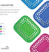 LunchBots Medium Duo Snack Container - Divided Stainless Steel Food Container with Pink Dots