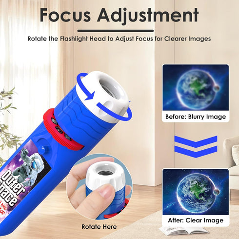 Pup Go 3+, 3 24 Outer Space Projector Flashlight for Kids Ages STEM Space Toys for Boys & Girls, Spaces Explore Night