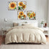Sunflower Wall Art Bathroom Decor - Rustic Kitchen Yellow Flower Canvas Prints, 12x12" 4Pcs