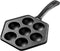 WUWEOT Nonstick Aebleskiver Pan, Cast Iron Takoyaki Griddle for Making Pancake Balls, Poffertjes, and Thai Kanom Krok