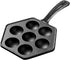 WUWEOT Nonstick Aebleskiver Pan, Cast Iron Takoyaki Griddle for Making Pancake Balls, Poffertjes, and Thai Kanom Krok