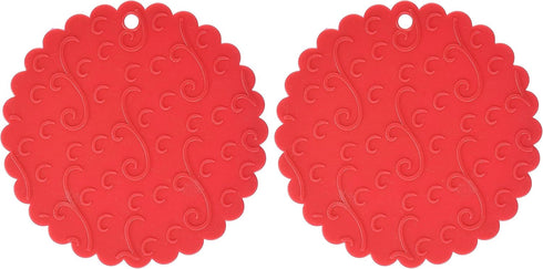 Norpro Grip Silicone Jar Opener and Potholder - Red Non-Slip Grip (2-Pack)