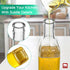 GMISUN Olive Oil and Vinegar Dispenser Bottle Set, 2Pack 17oz Kitchen Glass Bottles with Funnel and Labels