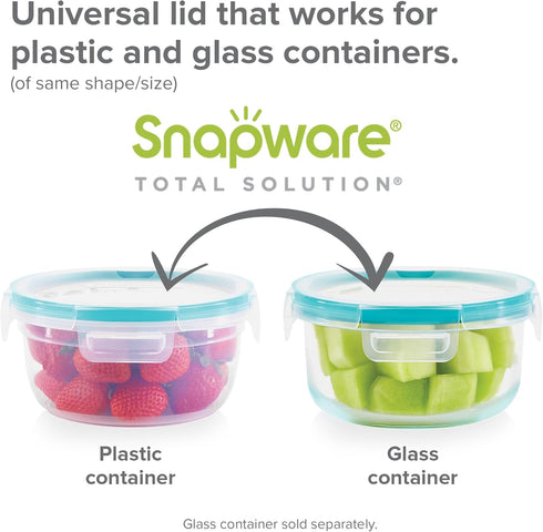 Snapware Total Solution 5-Pack Plastic Food Storage Containers Set, Leakproof & Airtight Locking Lids