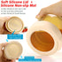 Matifaner 16 oz Round Breakfast Glass Cup with Silicone Seal Cover and Spoon, Glass Dessert Cup with Lid for Breakfast