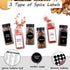 48 547 4oz Churboro Spice Jars with Labels- Glass Spice Jars with Black Metal Caps, Empty Spice Containers with Shaker