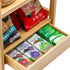 Sorbus 2-Tier Bamboo Countertop Shelf with Hidden Drawer, Makeup Organizer, Multi-Purpose Storage for Skincare