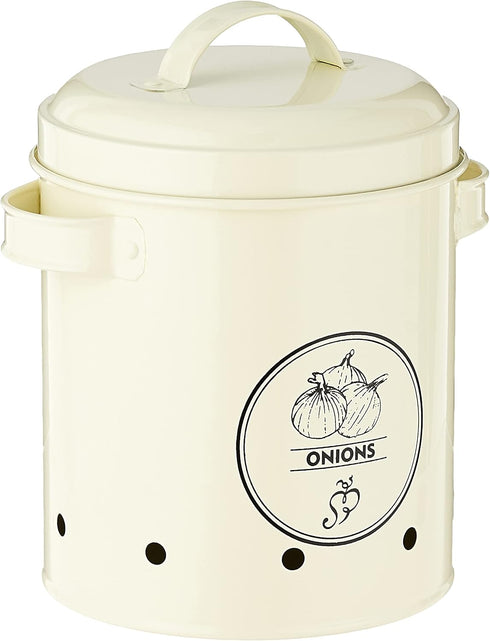Esschert Design Onions Storage Tin, Metal