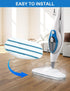Steam Mop Pads for PurSteam ThermaPro 10-in-1 and 211 Steam Mop Cleaner, Washable Reusable Microfiber Replacement Pads