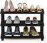 3-Tier Furinno Turn-S-Tube Shoe Rack, Espresso/Black