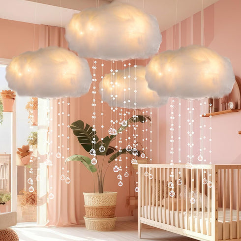 Marsui Artificial Cloud Props LED Hanging Cloud Light String Fake Imitation 3D