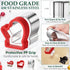 Christmas Cookie Cutters Set - 16 Pieces Stainless Steel Baking Cutters with Comfort Grip for Holiday Shapes