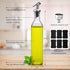 4 Pack 17oz 500ml BAKHUK Olive Oil Dispenser Bottles, Clear Glass Vinegar Cruet with Pourers and Funnel for Kitchen