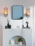 Set 2 Sziqiqi Wall Candle Holder Black: Wall Candle Sconces of for Pillar - Modern Sconces Decor for Living Room