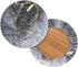 Sellikakes 12-14 Inches Set 2-Grey Round Bar Stool Seat Cover Cushion with Marble Rose Pattern Round Chair Covers