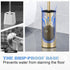 Set, 304 Toilet Brush and Holder NEWRAIN Stainless Steel Toilet Brush with Long Brush Handle, Brushed Gold Toilet