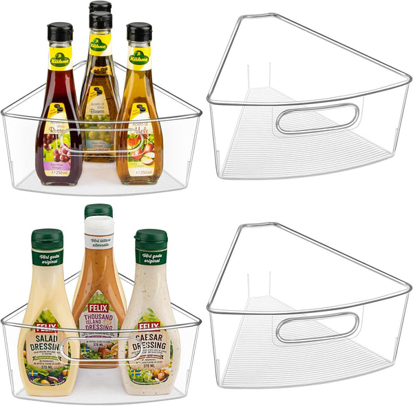 JEISSLIA Lazy Susan Cabinet Organizer Bins for 26"/ 28"/ 32" Diameter Corner Organizer,
