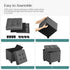SONGMICS 15 Inches Cube Storage Ottoman, Dark Gray Bedroom Bench with Storage, Foot Stool Holds Up to 660 lb