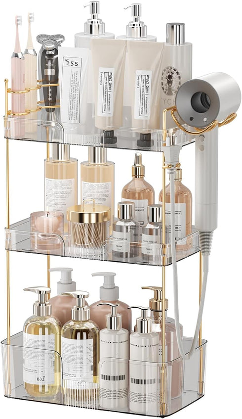 Akinbas 3 Tier Bathroom Organizer Countertop Makeup Perfume Tray Skincare Organizer Comes