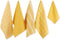DII Assorted Woven Kitchen Set, 5 Piece - Dishtowel 18x28, Dishcloth 13x13, Mustard