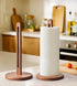 Countertop, KitchLife Acacia Wooden Paper Towel Holder Fits Jumbo Rolls, Freestanding Dark Wood Paper Towel Stand