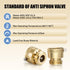 2 3/4'' PCS Brass Vacuum Breaker, Solid Brass Anti-Siphon Hose Bib Valve, Backflow Preventer for Garden Hose Check