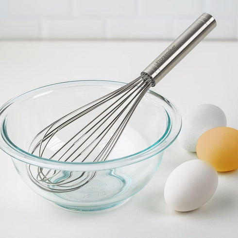 Prepworks by Progressive 10" Balloon Whisk - Handheld Steel Wire Whisk for Blending, Whisking, Beating, and Stirring