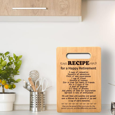 Retirement Gifts for Women and Men, Coworker Leaving Gifts, Happy Retirements Cutting Board for Colleagues