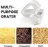 NEZUIBAN Cheese Grater with Handle, Rotary Cheese Grater,Vegetable, Chocolate, Hard Cheese & Nut Grater,White