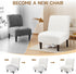 XIAROGEE Armless Armless 1) Teddy Wool Accent Chair Cover Heavy-duty Soft Plush Chair Slipcover Accent Chairs Covers