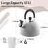 Lily's Home 2 Quart Stainless Steel Whistling Tea Kettle, Perfect Stovetop Tea and Water Boiler for Home, Dorm,