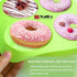 Walfos Full Size Silicone Donut Mold for Baking, 4 Inch Non-Stick Doughnut Pan Set (4PK)