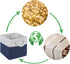 Cube Storage Baskets, 6 Pack 11x11 inch with Cotton Handles for Closet, Shelves, Clothes, Toys (White/Navy Blue)