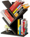 Godferyxin Tree Bookshelf, 3-Tier Wood Small Bookshelf and Mini Bookcase for Office,