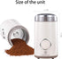 DR MILLS DM-7441 Electric Coffee Grinder, One Touch Operation, Stainless Steel Blade & Cup (White)