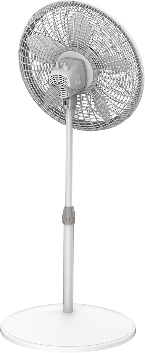 Lasko Oscillating Pedestal Fan, 18", Adjustable Height, 3 Speeds, for Home Office and College Dorm