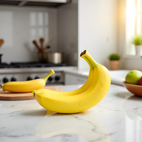 Bwexxt 2Pcs Banana Case, Cute Banana Protector Storage Box, Portable Banana Holder for Lunch Boxes, BPA-Free Fruit