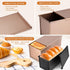 Dipanist 2Pack 2.2 LB 1 LB Pullman Loaf Pans with Lids & Dough Capacity, Non-Stick Carbon Steel Bread Pans for Homemade