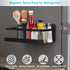 Magnetic Spice Rack Organizer, 2 Pack Magnetic Shelf for Refrigerator with 4 Hooks for Spice Jars Kitchen Storage