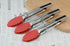 Set of 3 Small Kitchen Tongs with Silicone Tips, 7 Inch (Red)