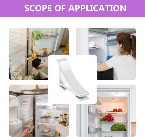 8pcs Refrigerator Shelf Clips for Commercial Cooler Adjustable Shelves, Stainless Steel