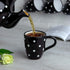 City to Cottage Ceramic Cappuccino Mug, 10oz Coffee Mug for Latte, Hot Chocolate, Tea, Daily Morning Drink, Black and