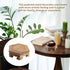 4.65" 1.38" Wooden Display Stand Base x Hexagonal Wood Carved Pedestal Oriental Style Home Decoration for Vase, Flower