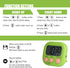 Saooumean 6 Pack Countdown Multi-Function Electronic Timer, Colorful Kitchen Timers Digital Magnetic, Timer, Big LCD