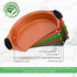 NutriChef Non Stick Round Cake Pan, 9.7 Inch Commercial Grade Metal Bakeware with Silicone Handles