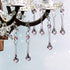 12pcs 53mm Raindrop Crystal Chandelier Prisms Parts, Hanging Crystals Beads for Chandeliers, Home Decoration (Pink)