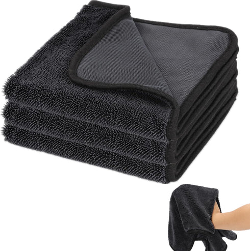 Longzhuo 3 Pack Microfiber Bath Towels, 15.7 x 23.6 Inches Microfiber Cleaning