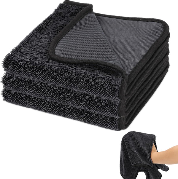 Longzhuo 3 Pack Microfiber Bath Towels, 15.7 x 23.6 Inches Microfiber Cleaning