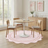 5ft Washable Area Rugs for Living Room, Solid Pink Non Slip Rugs for Bedroom Girls, Stain Resistant Scalloped Soft