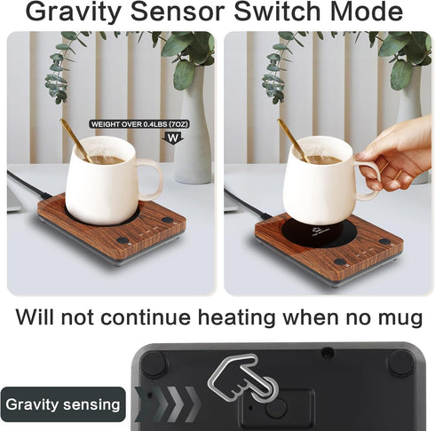 Coffee Mug Warmer for Desk, Electric Cup Warmer with 3-Temp Settings, Auto Shut Off After 4H